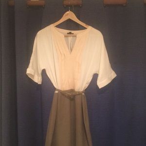 Ann Taylor dress, two tone and belted